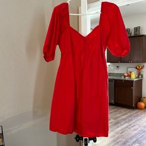 Petal & pup red baby fall dress size large like new